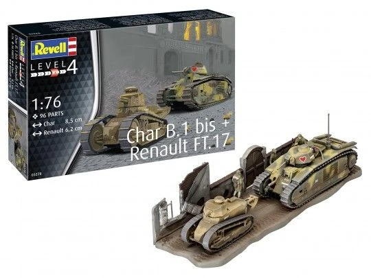Revell 1/76 Char B1 Bis + Renault FT17 1 Revell 1/76 Char B1 Bis + Renault FT17