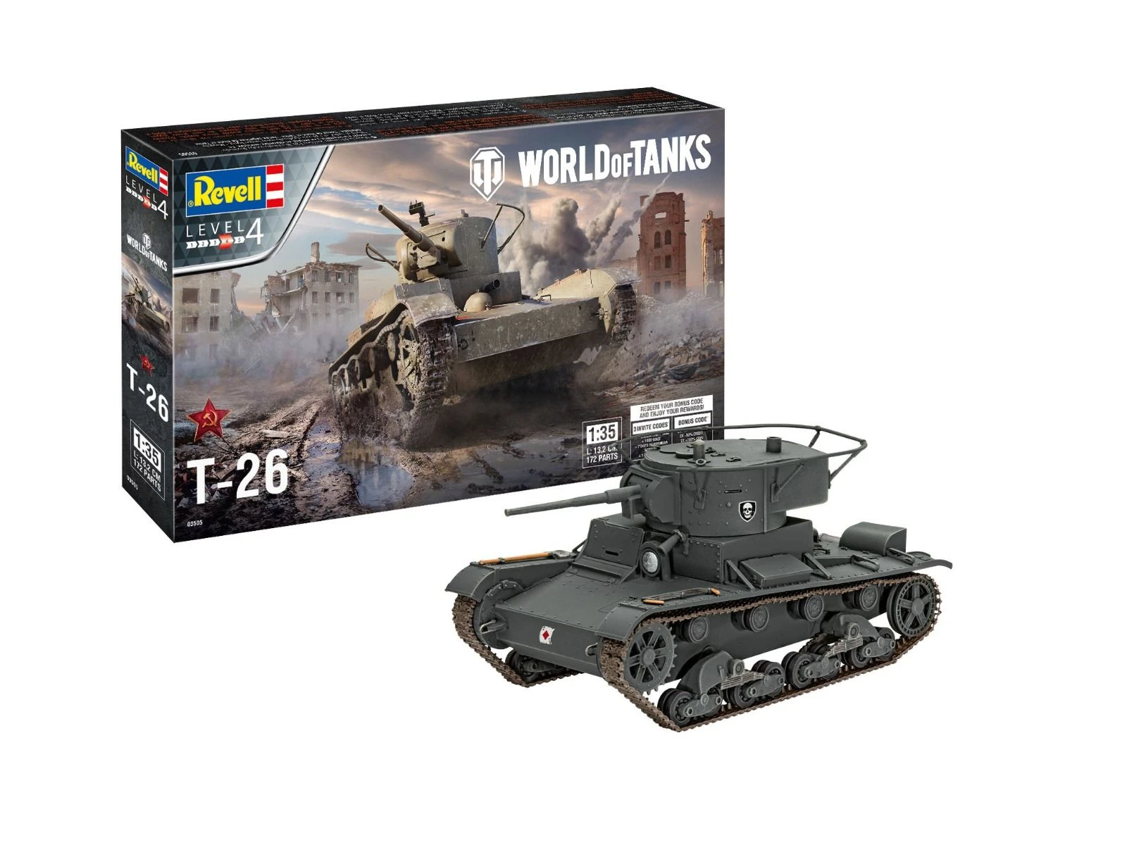 Revell 1/72 World Of Tanks T-26 1 Revell 1/72 World Of Tanks T-26