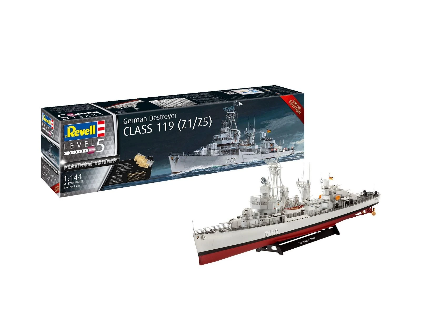 Revell 1/144 Destroyer Class 119 (Z1/Z5) "Platinum Edition" 1 Revell 1/144 Destroyer Class 119 (Z1/Z5) "Platinum Edition"